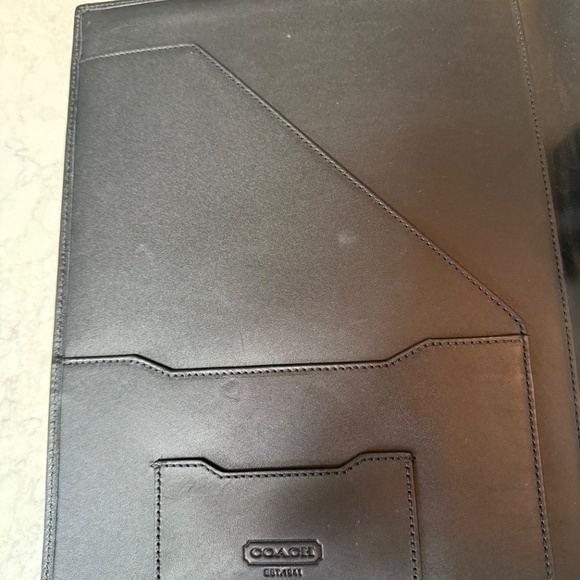 Coach Leather Portfolio - Black - Picture 3 of 5